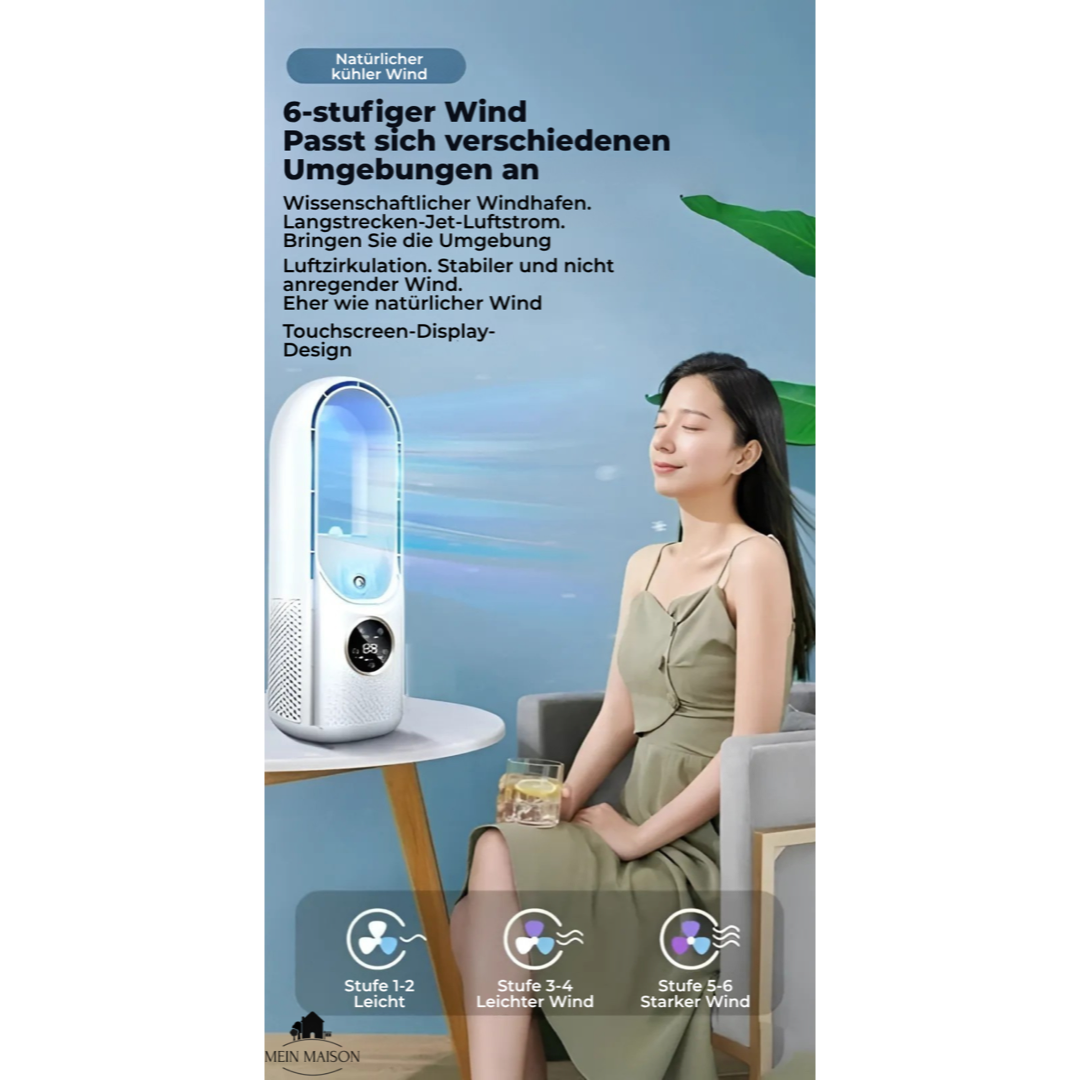 Bladeless Desk Cooler With Gentle Humidification
