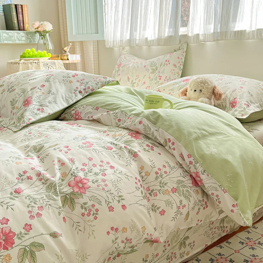 Botanical Cotton Bedding Set for Cooler Sleep