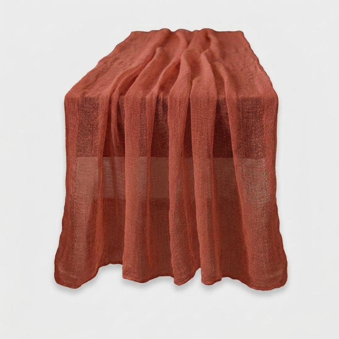Cotton Gauze Table Runner for Effortless Elegance