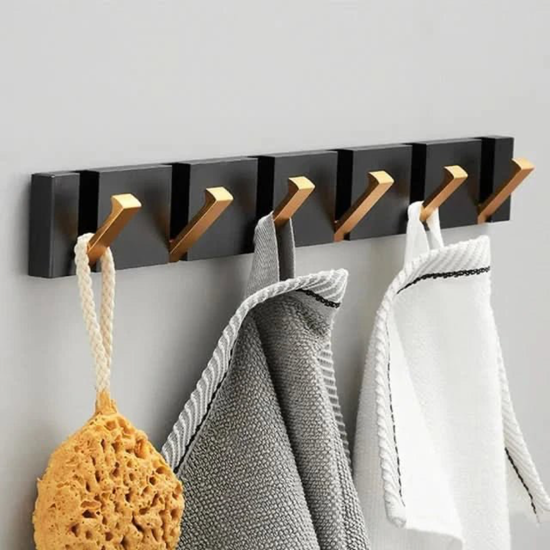 Flip-Down Wall Hook for Clutter-Free Storage