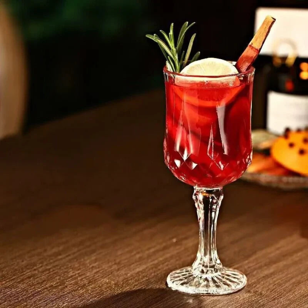Engraved Crystal Goblet for Elegant Sipping