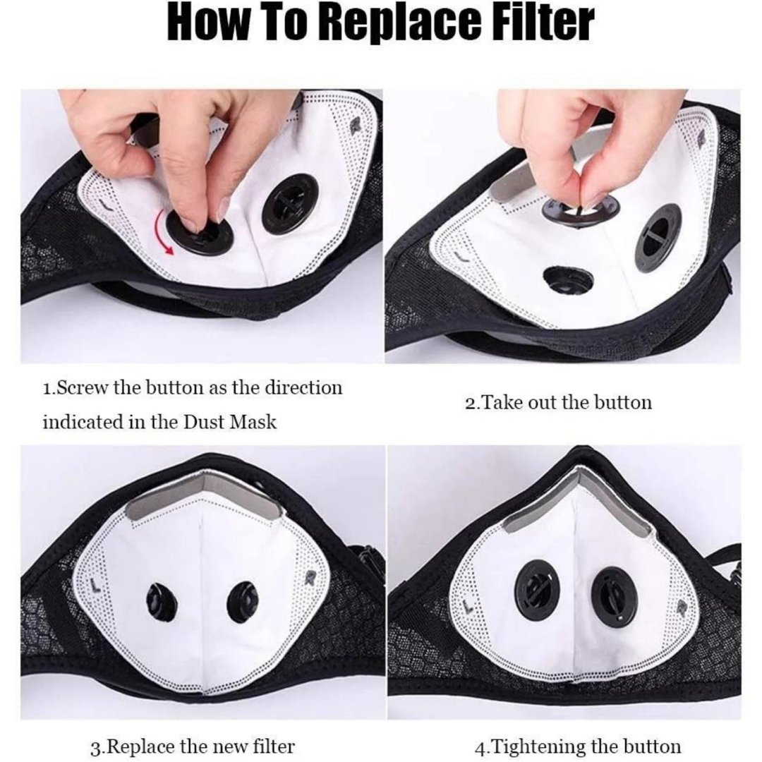 Adjustable Carbon Filter Mask for Dusty Tasks