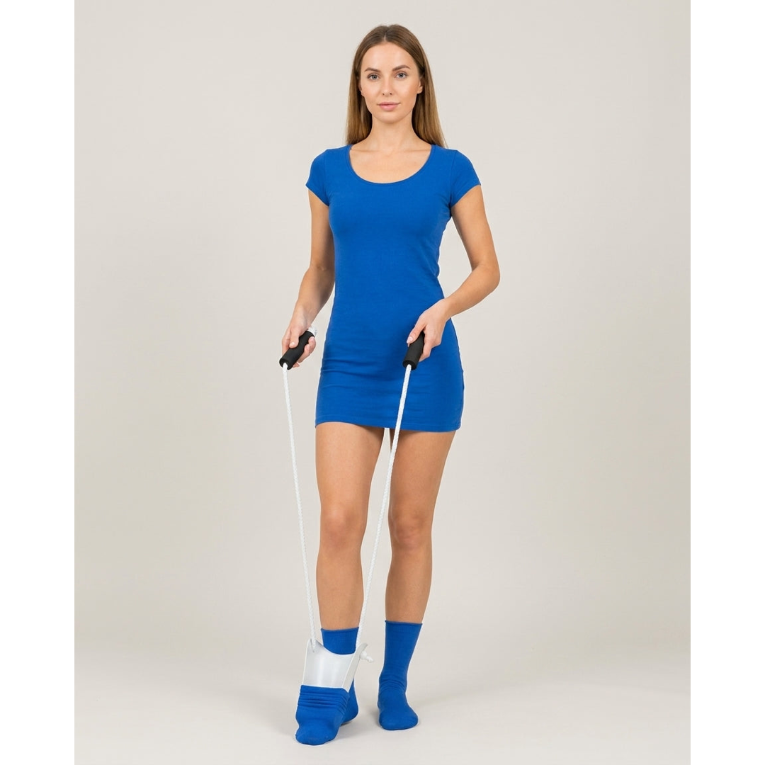 Easy-Reach Sock Aid for Independent Dressing