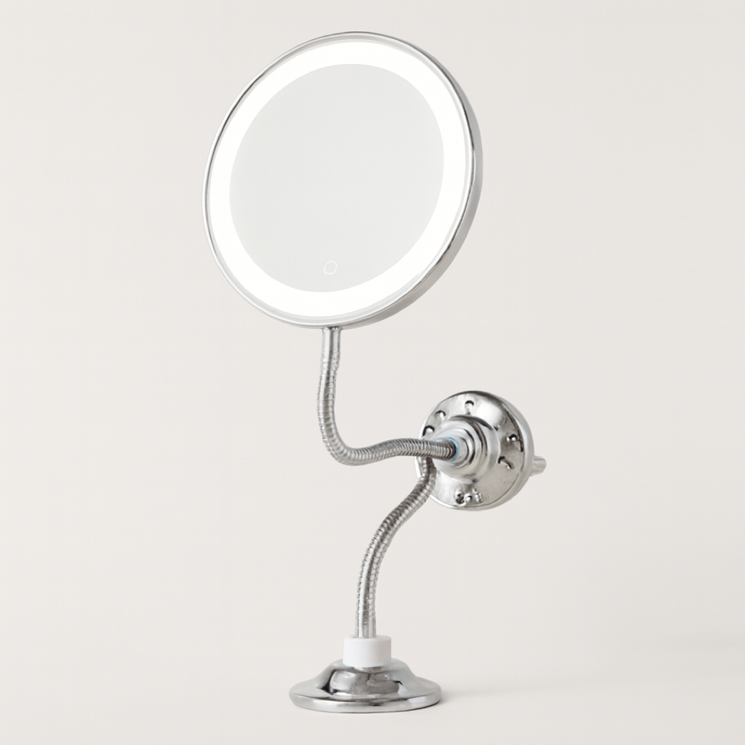 10x Lighted Suction Mirror for Precise Grooming