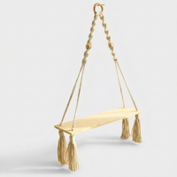 Boho Macrame Wall Shelf for Stylish Storage