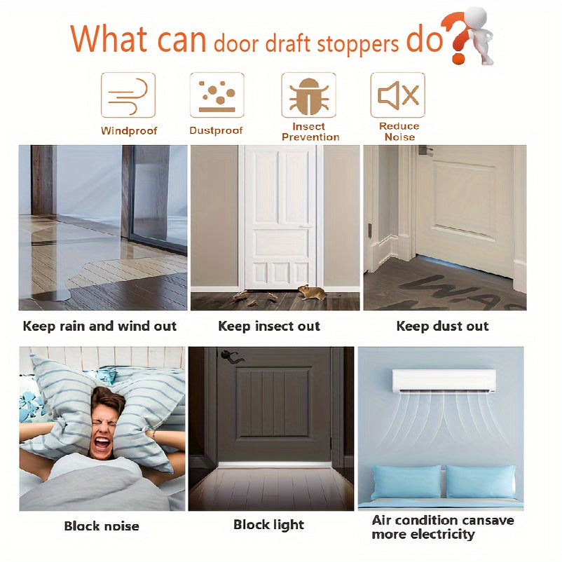 Silicone Door Draft Stopper For Quiet Comfort