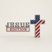 Jesus Cross Car Emblem for Faithful Journeys