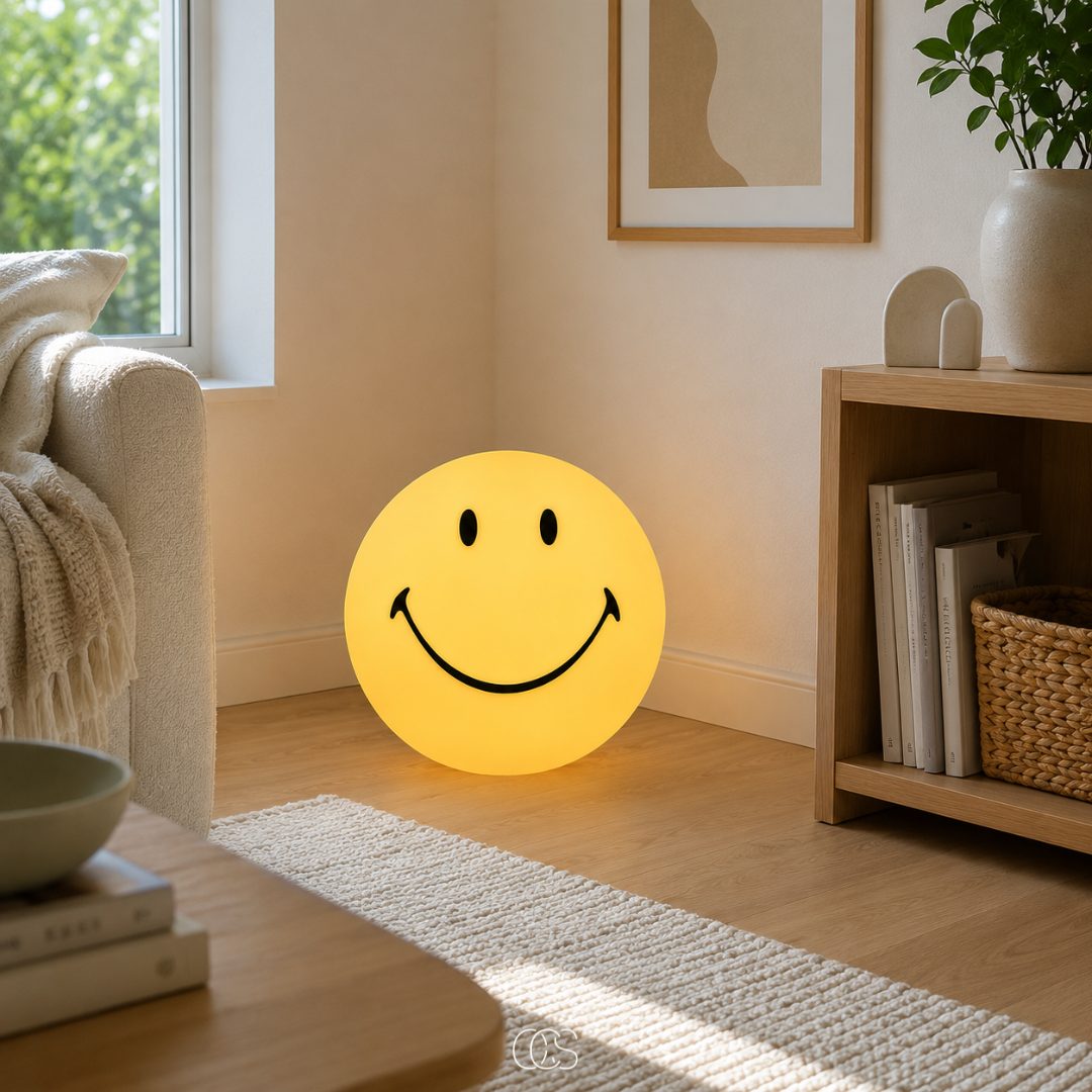 Smiley Face Lamp for Cozy Bedtime Light