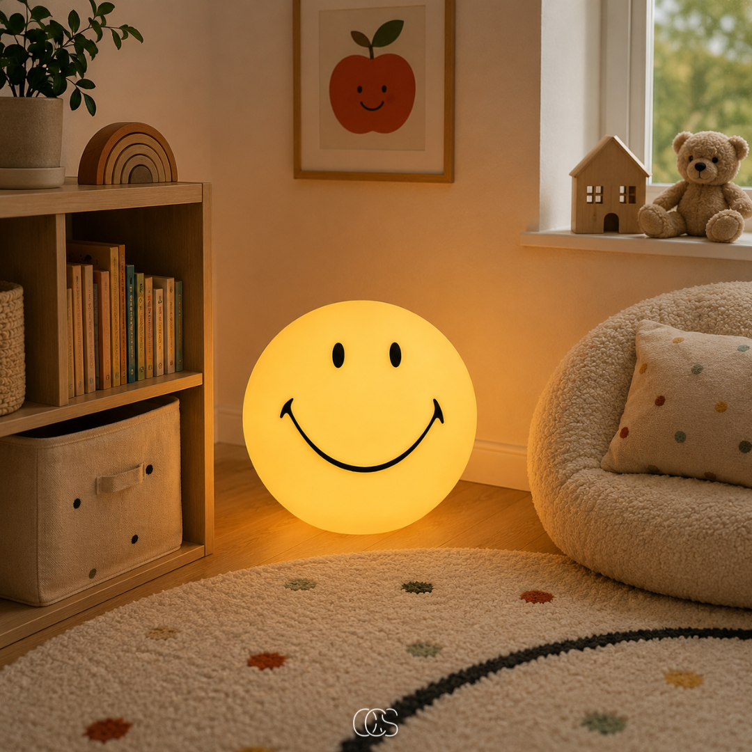 Smiley Face Lamp for Cozy Bedtime Light