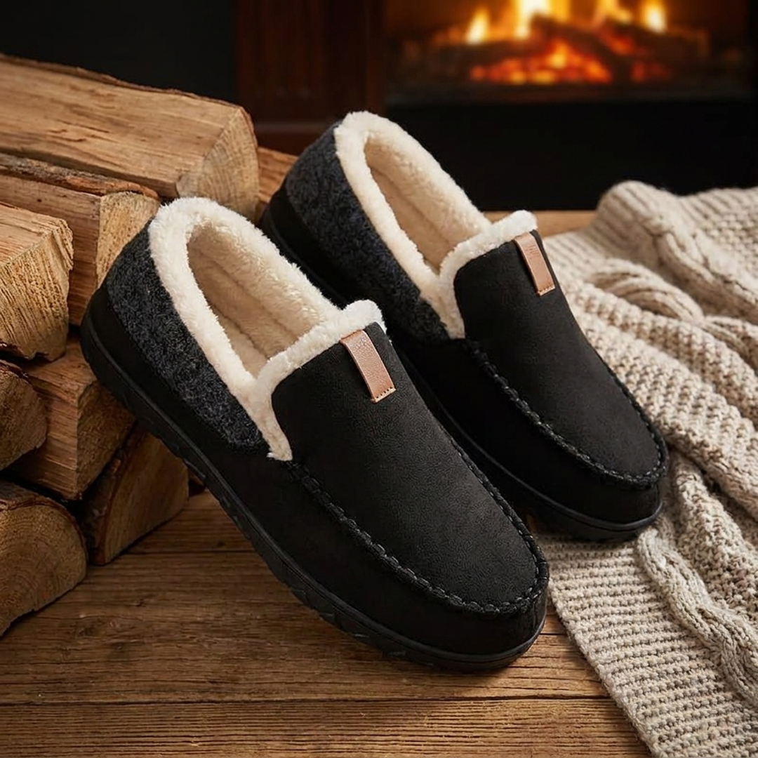 Men's Wool-Look Slip-Ons for Easy Warmth