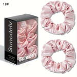 Pure Silk Scrunchie Pair for Crease-Free Hold