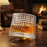 Swirling Crystal Whiskey Glasses for Fuller Flavor
