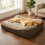 Spacious Bolster Dog Bed for Restful Sleep