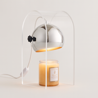 Frosted Glass Candle Warmer – Smoke-Free Scent