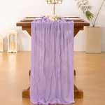 Lilac Gauze Table Runner for Effortless Elegance