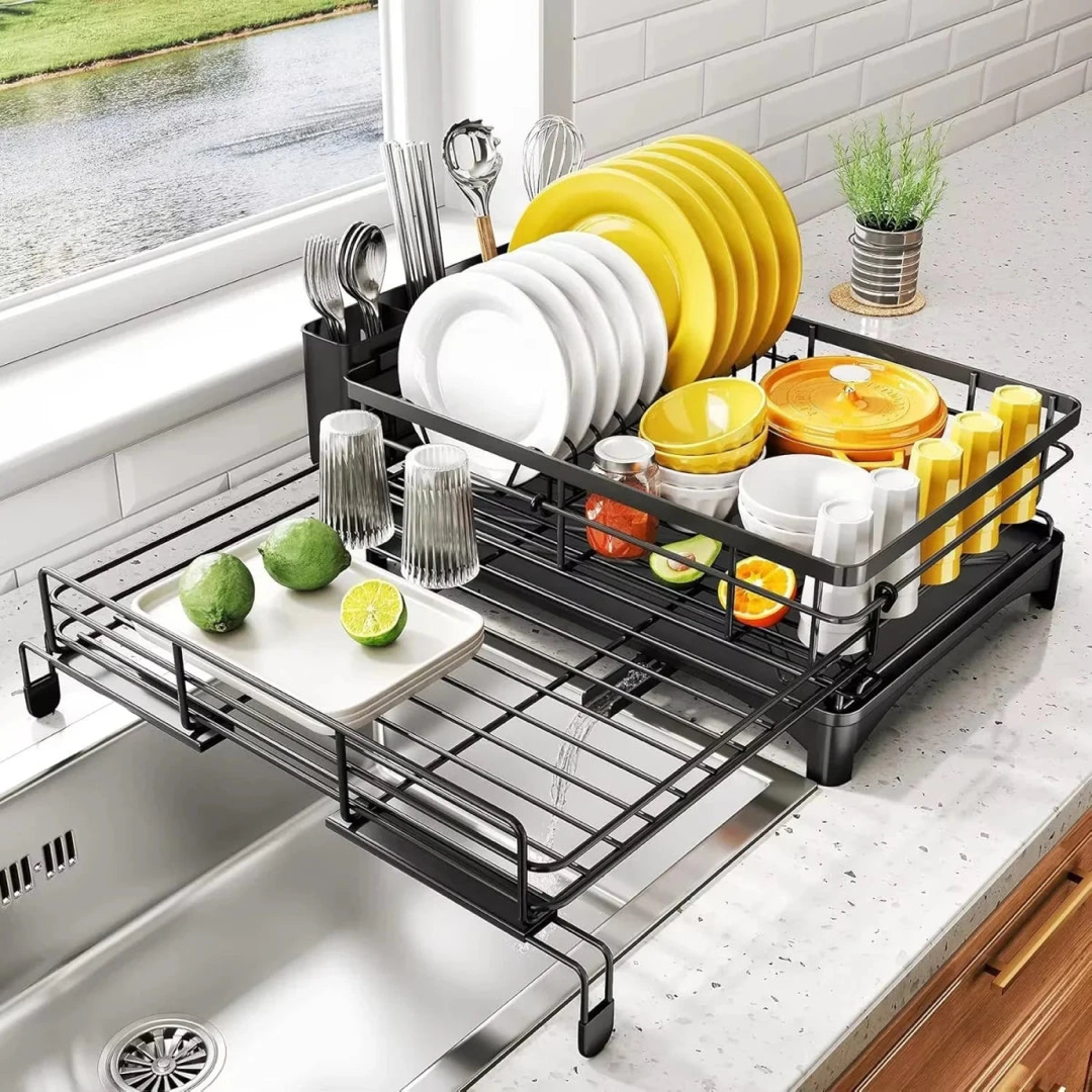 Spacious Dish Rack for Dry Countertops