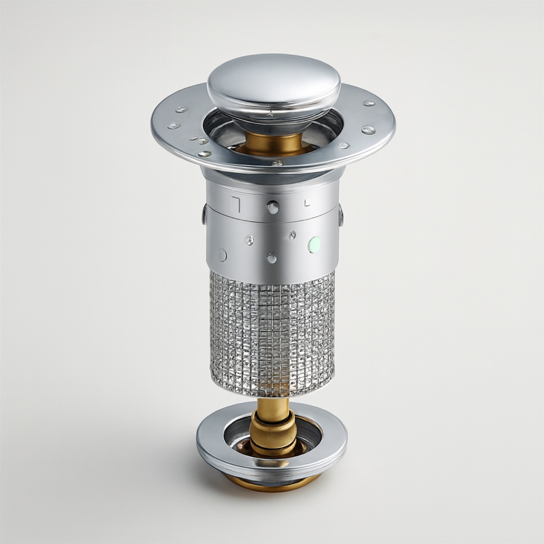 Push-Button Sink Stopper for Clog-Free Drains