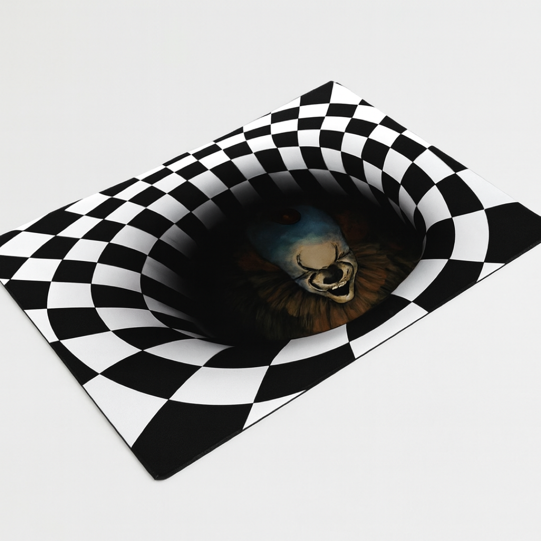 Clown Vortex Doormat With Non-Slip Grip