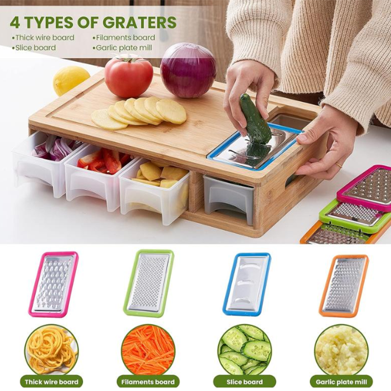 Bamboo Cutting Board For Cleaner Prep