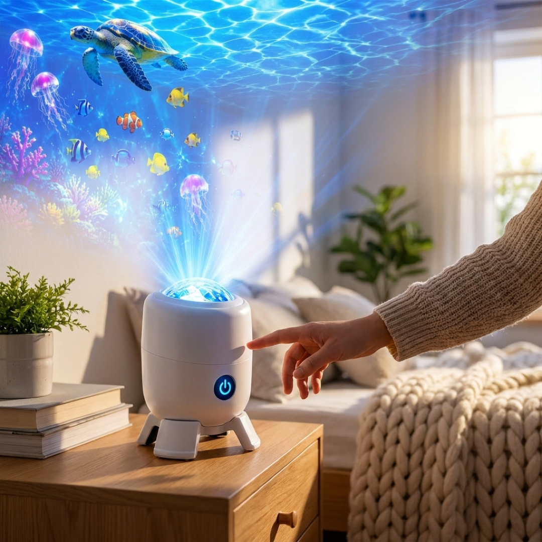 Ocean Wave Projector for Calming Ambiance