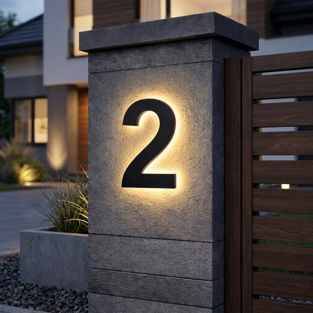 Personalized LED Address Numbers for Easy Visibility