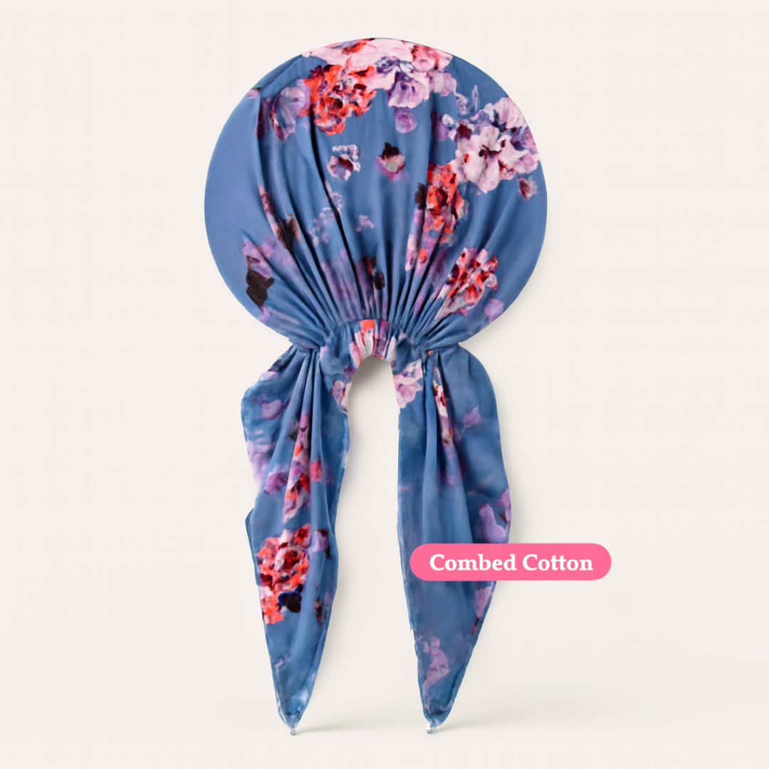 Floral Slip-On Turban for Easy Styling