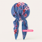 Floral Slip-On Turban for Easy Styling