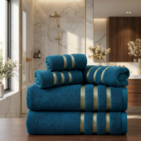 8-Piece Cotton Towel Set for Faster Drying