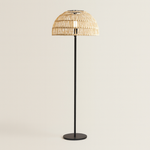 Rattan Solar Patio Lamp for Cord-Free Glow