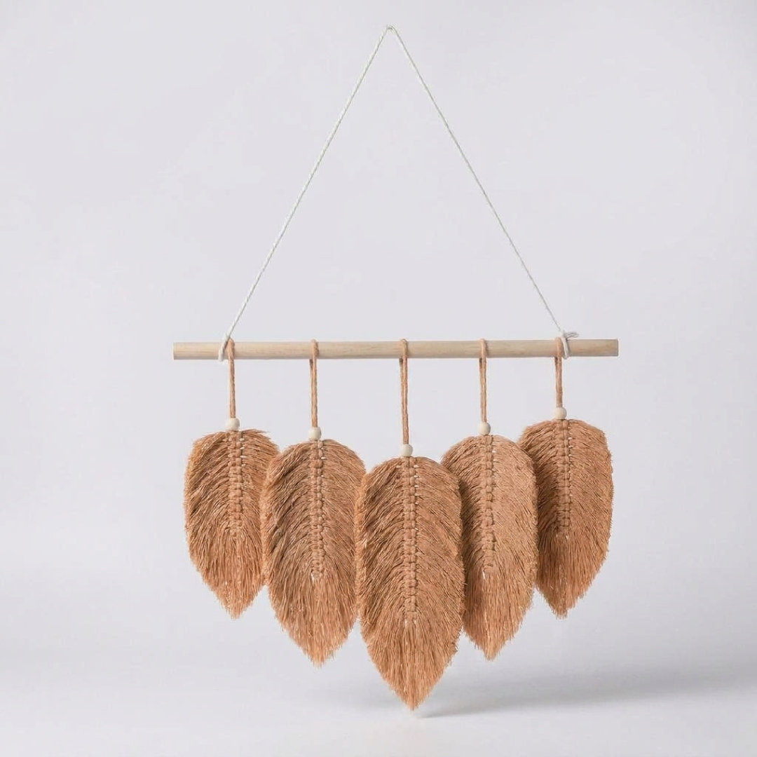 Macrame Leaf Wall Art for Bohemian Warmth