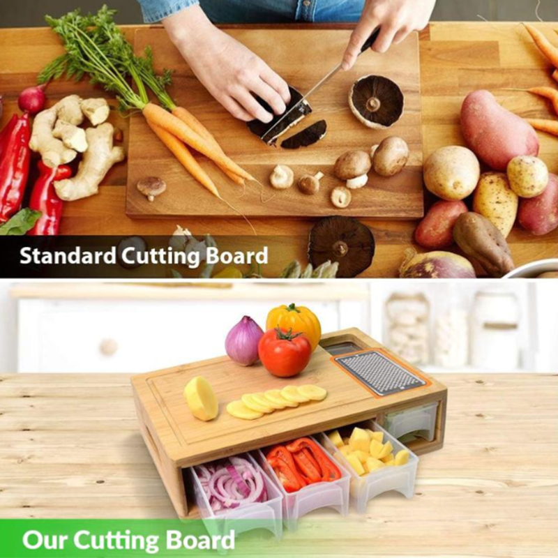 Bamboo Cutting Board For Cleaner Prep