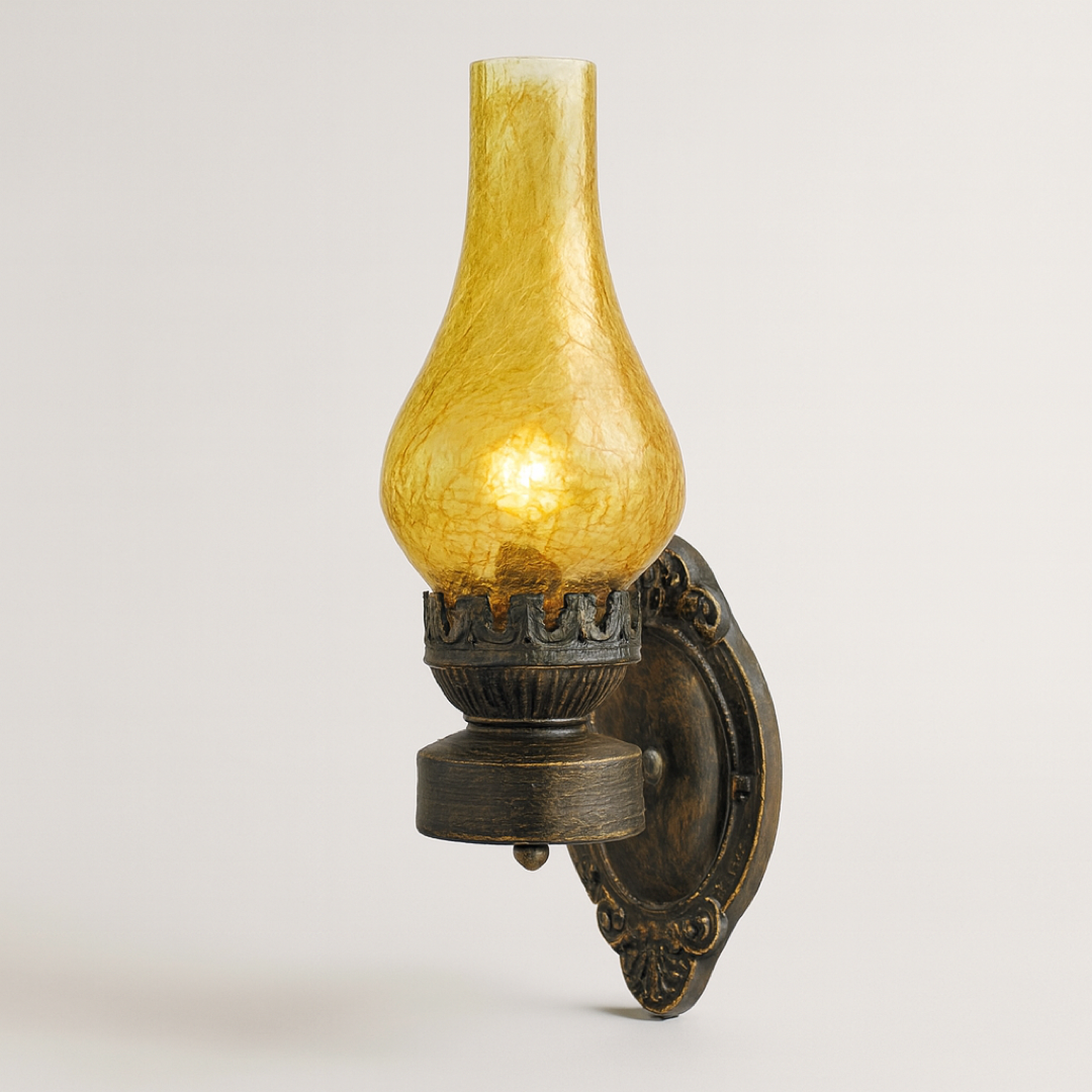 Kerosene-Style Wall Sconce for a Warm Glow
