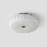 Textured Glass Ceiling Light for Low Ceilings