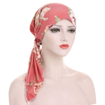 Floral Slip-On Turban for Easy Styling