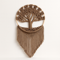 Woven Tree Wall Art for a Calming Boho Touch
