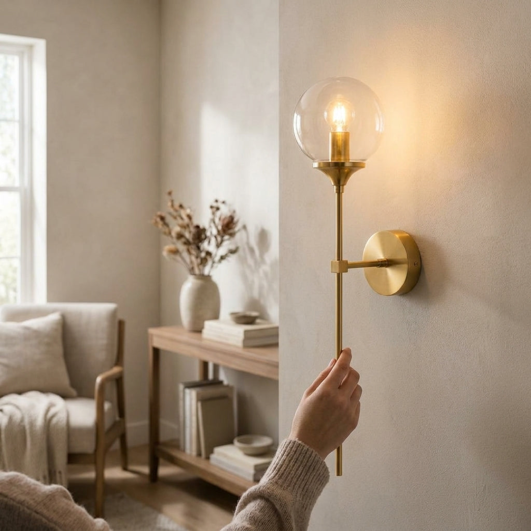 Glass Globe Wall Sconce for a Warm Glow