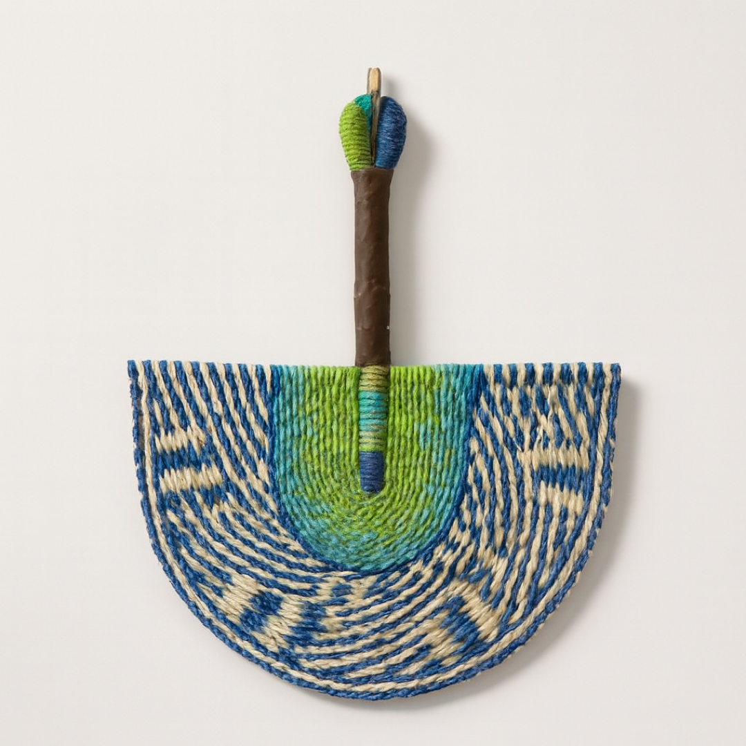 Handwoven Seagrass Fan for Warm Wall Texture