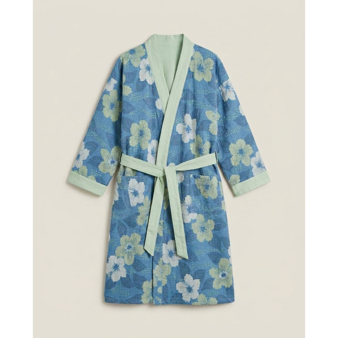 Reversible Cotton Kimono Robe for Everyday Comfort