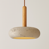 Wood And Stone Ceiling Light for Calming Ambience