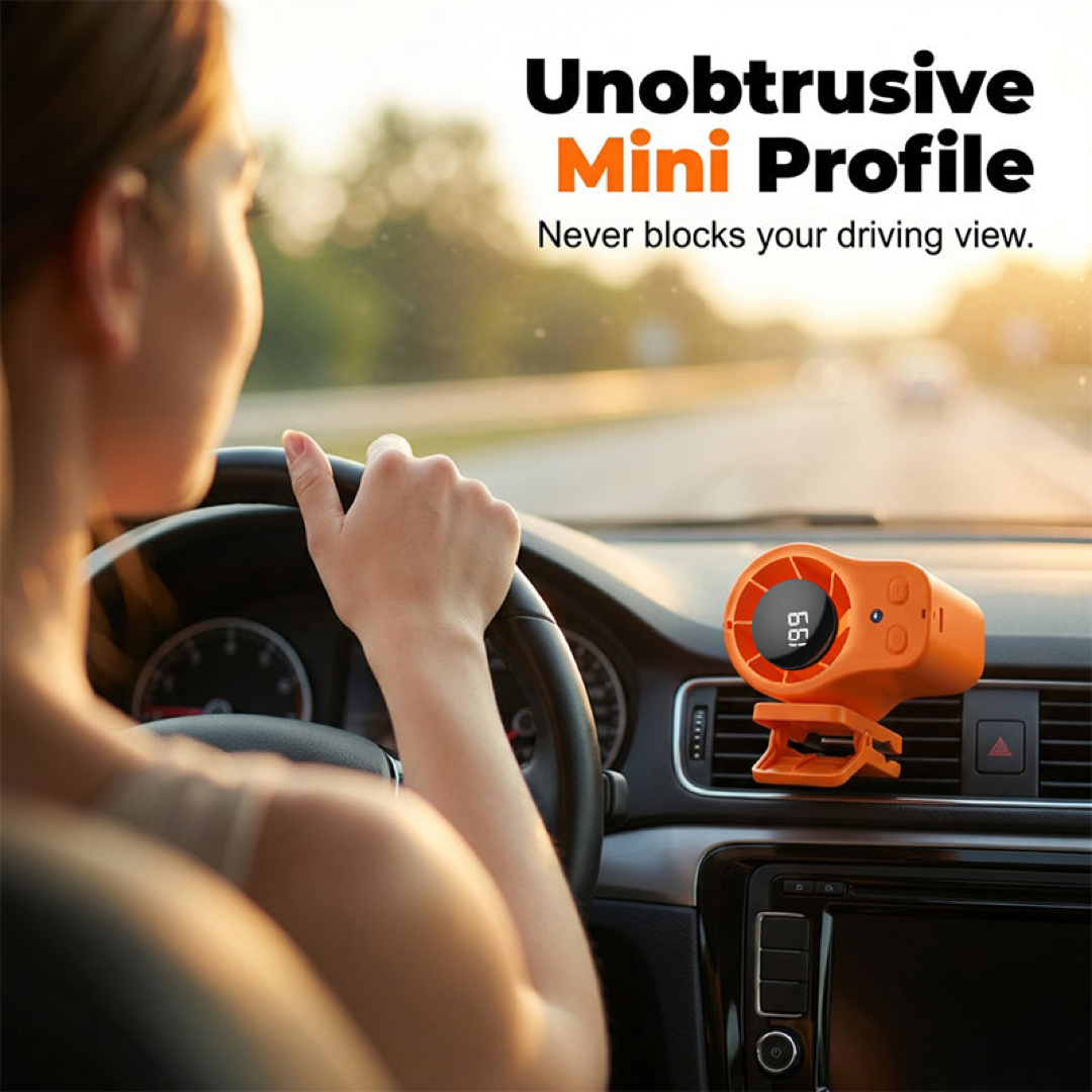 LED Personal Fan for Hands-Free Travel Cooling