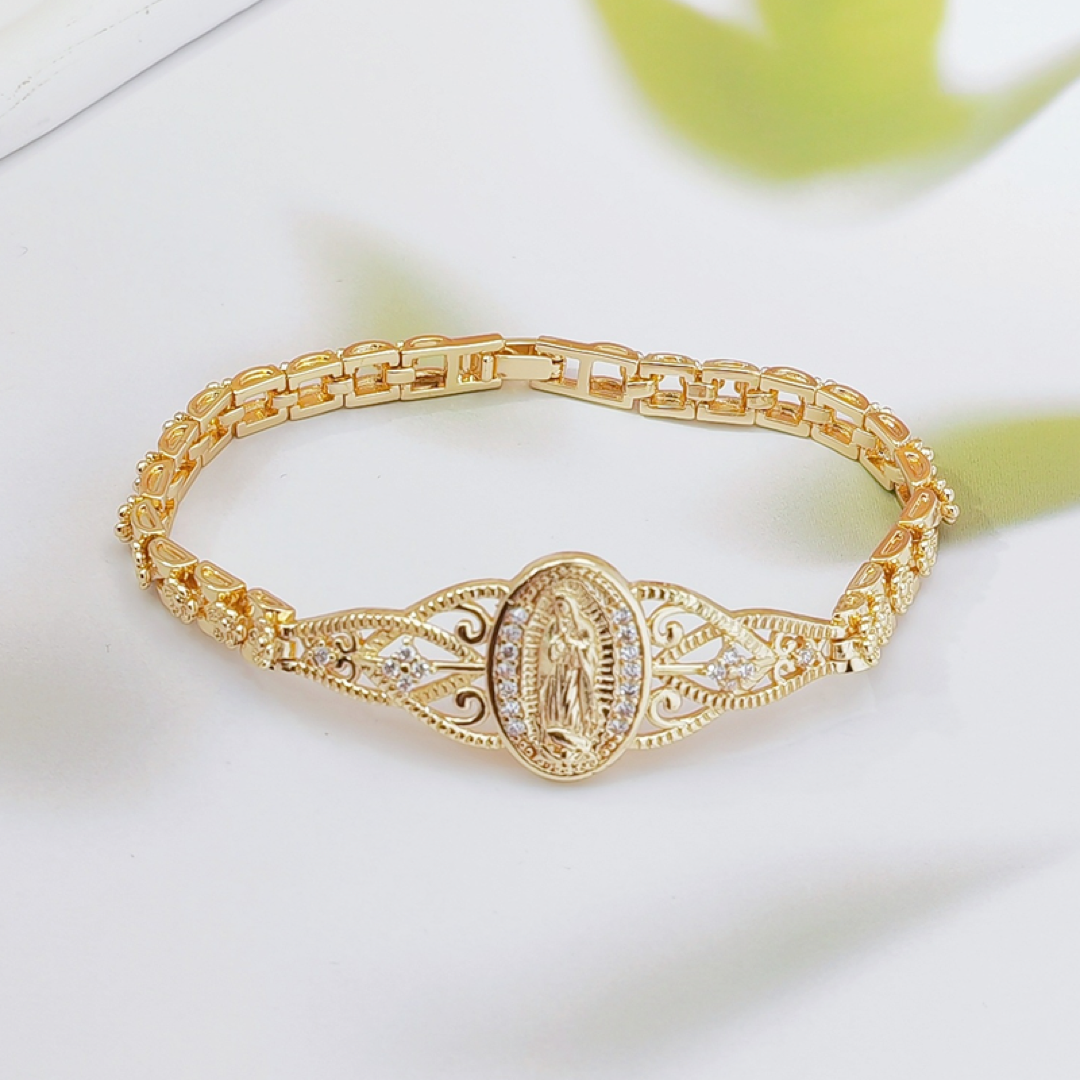 Floral Virgin Mary Bracelet for Daily Devotion
