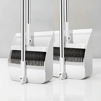 Self-Cleaning Broom Set for Easy Reach