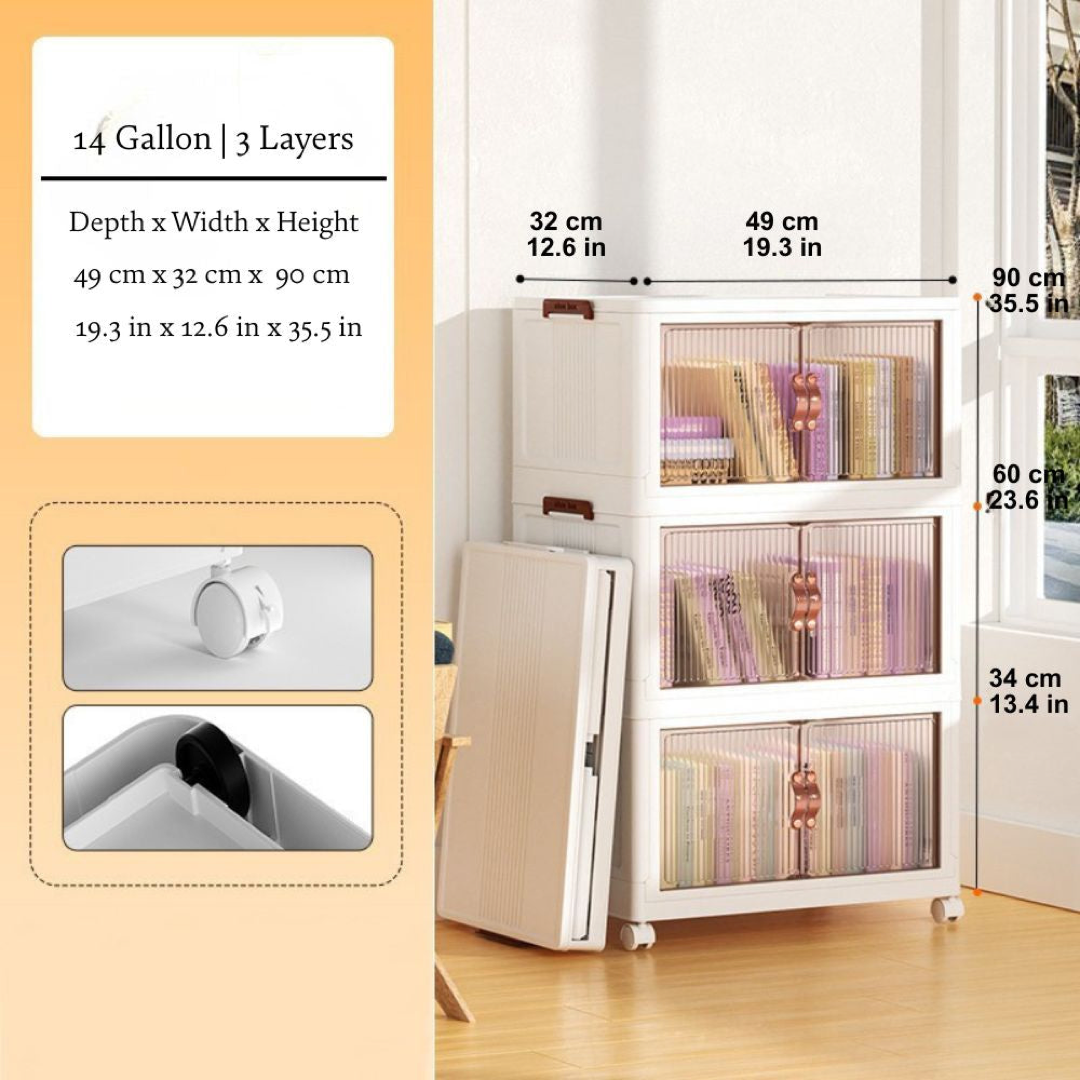 Clear-Front Storage Bins for Easy Access