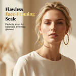 Textured Hoop Earrings With Effortless Sparkle