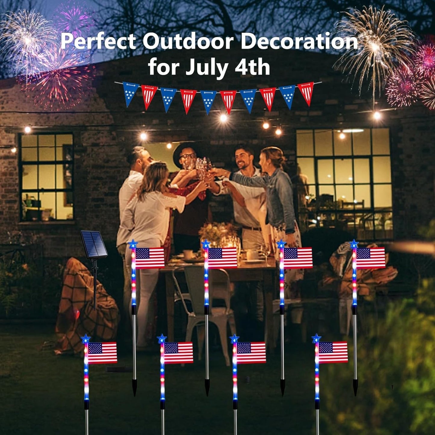 Solar Flag Lights for Bright Patriotic Pathways
