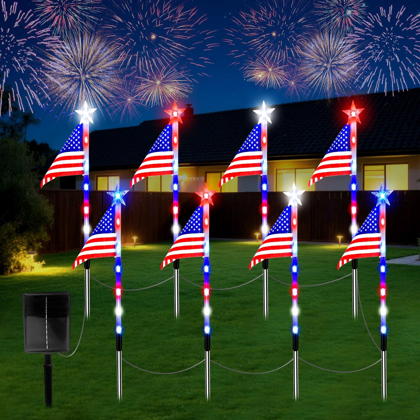 Solar Flag Lights for Bright Patriotic Pathways