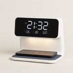Bedside Glow Clock With Wireless Charging