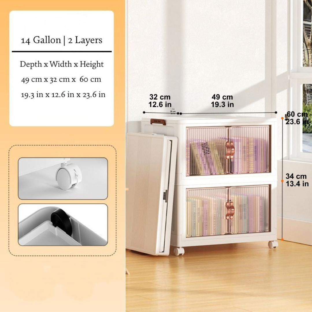 Clear-Front Storage Bins for Easy Access