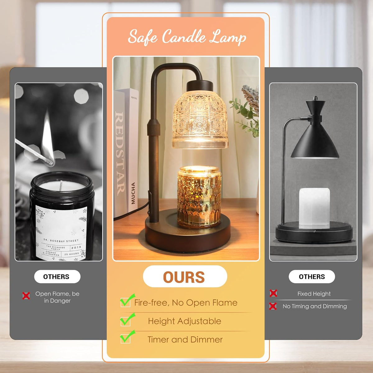 Candle Warmer Lamp With Safe Timer