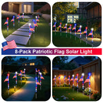 Solar Flag Lights for Bright Patriotic Pathways